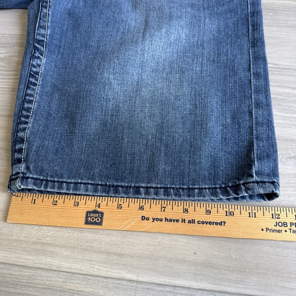 VTG Ecko UNLTD Shorts Mens 36 Blue Denim Baggy Wide Leg Jean Jorts Skater Y2K Bl - Picture 15 of 15